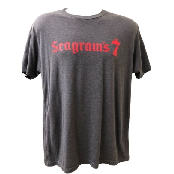 Seagram's 7 Men's Unisex Gray Graphic XL T-Shirt American Whiskey Memorabilia - Picture 1 of 7